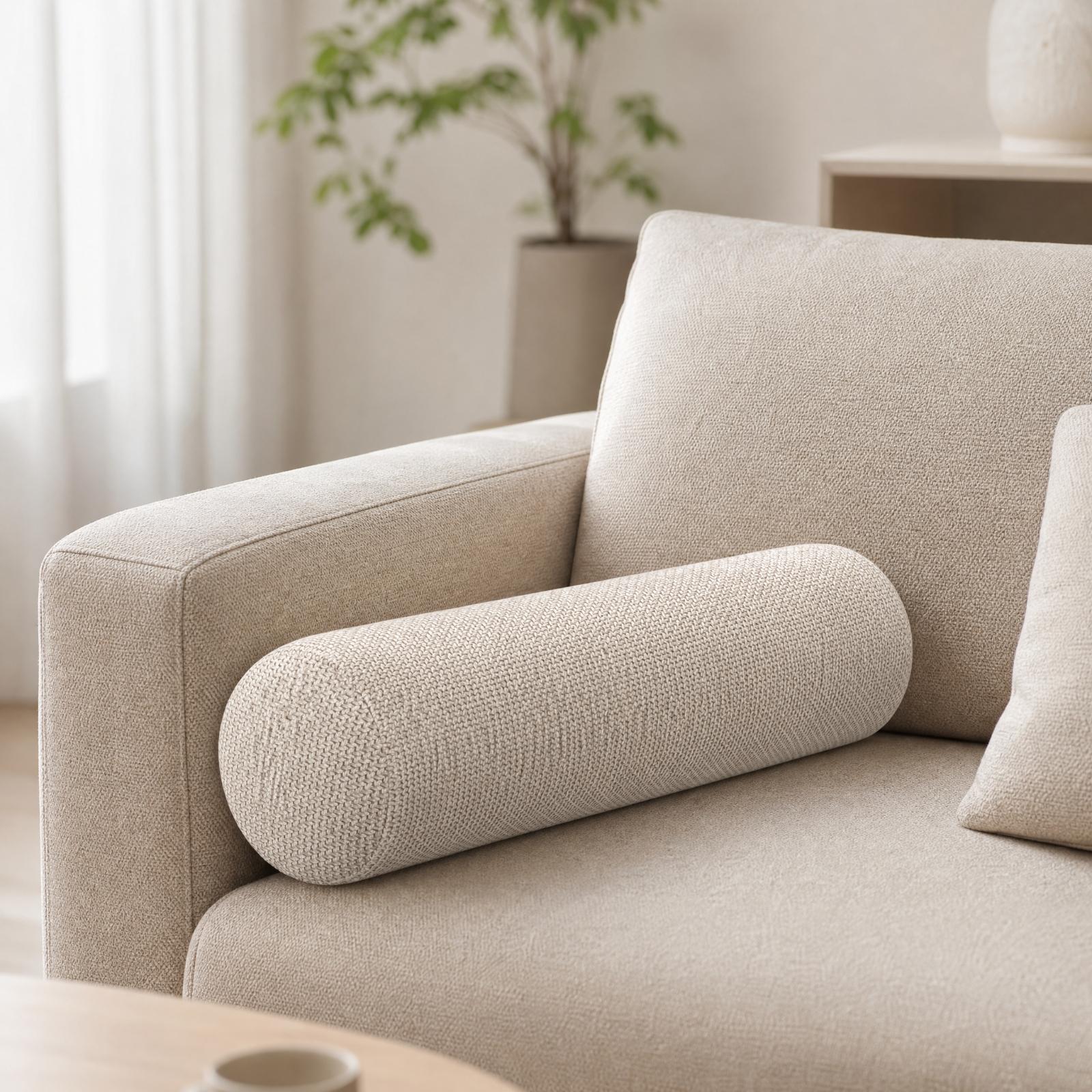 Bolster Cushion Round - Long Memory Foam Bolster Pillow Cylinder