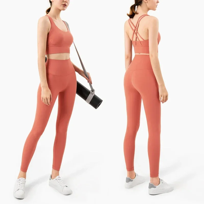 Pilates Yoga Set - Women's Solid Color 2 piece Yoga