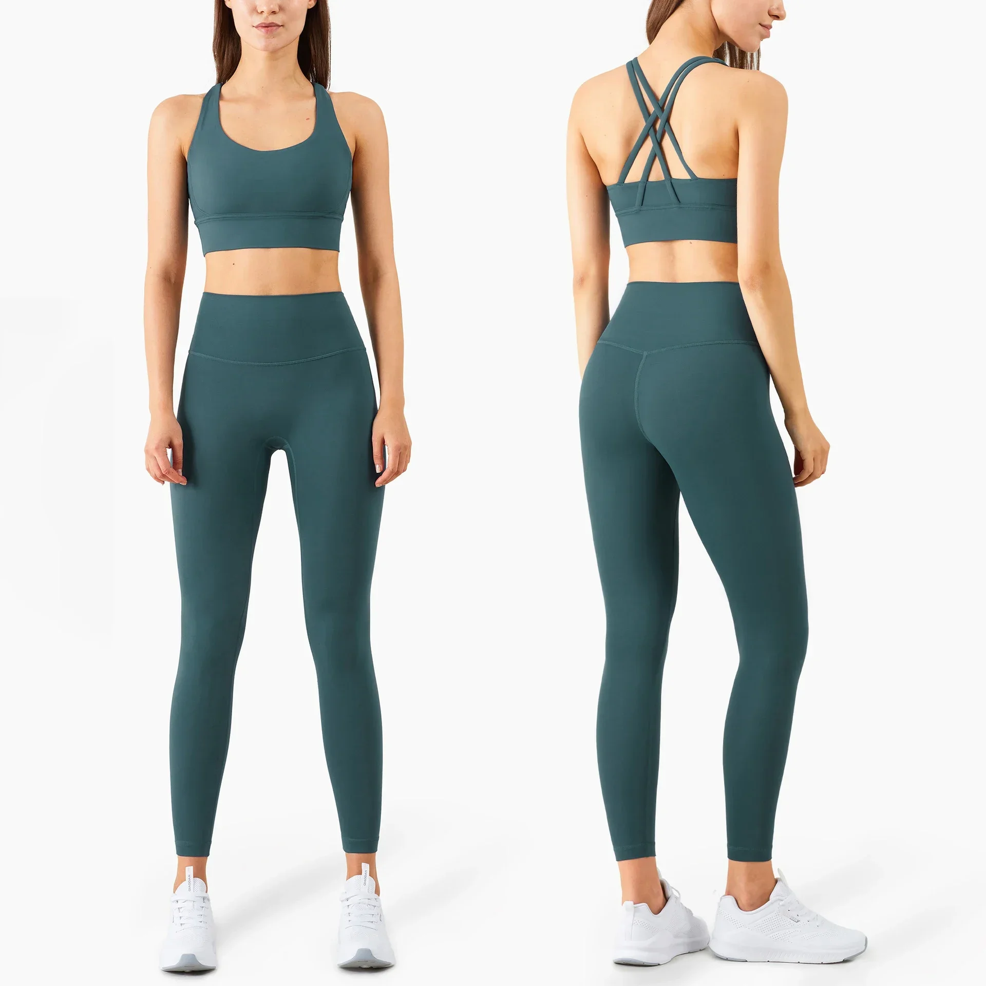 Women's Solid Color 2 piece Yo - огляд і ціна Pilates Yoga Set