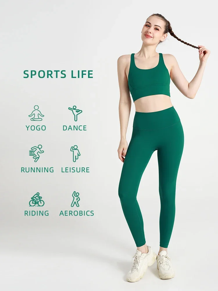 Women's Solid Color 2 piece Yo - огляд і ціна Pilates Yoga Set