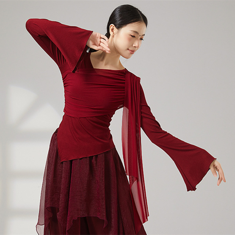 Modern Dance Suit Top Women Fl - огляд і ціна Pilates Yoga Wear