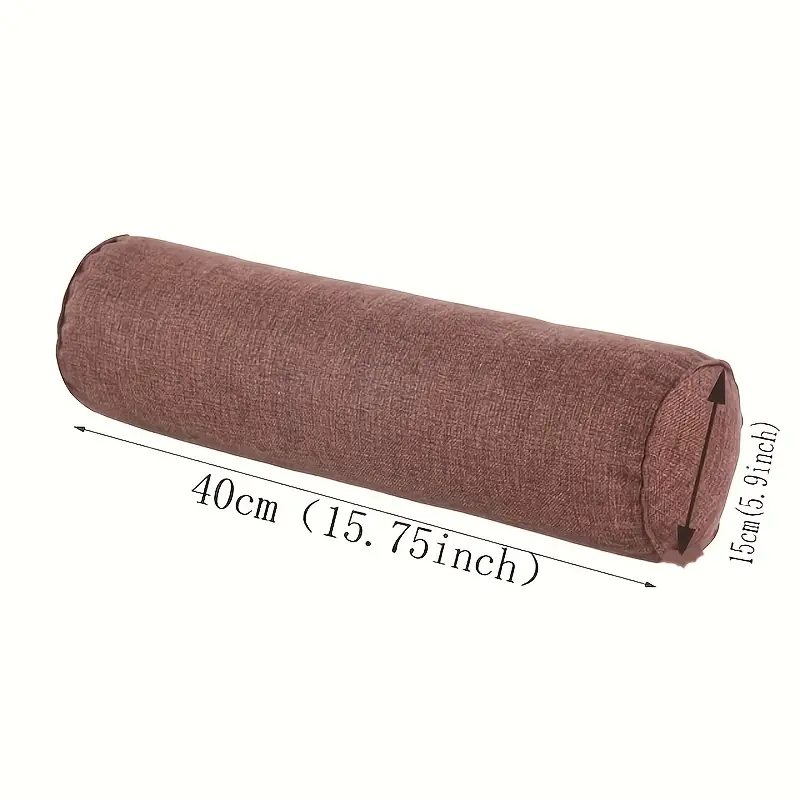 1pc Linen Body Pillow Cover, L - огляд і ціна Bolster Cushion Round